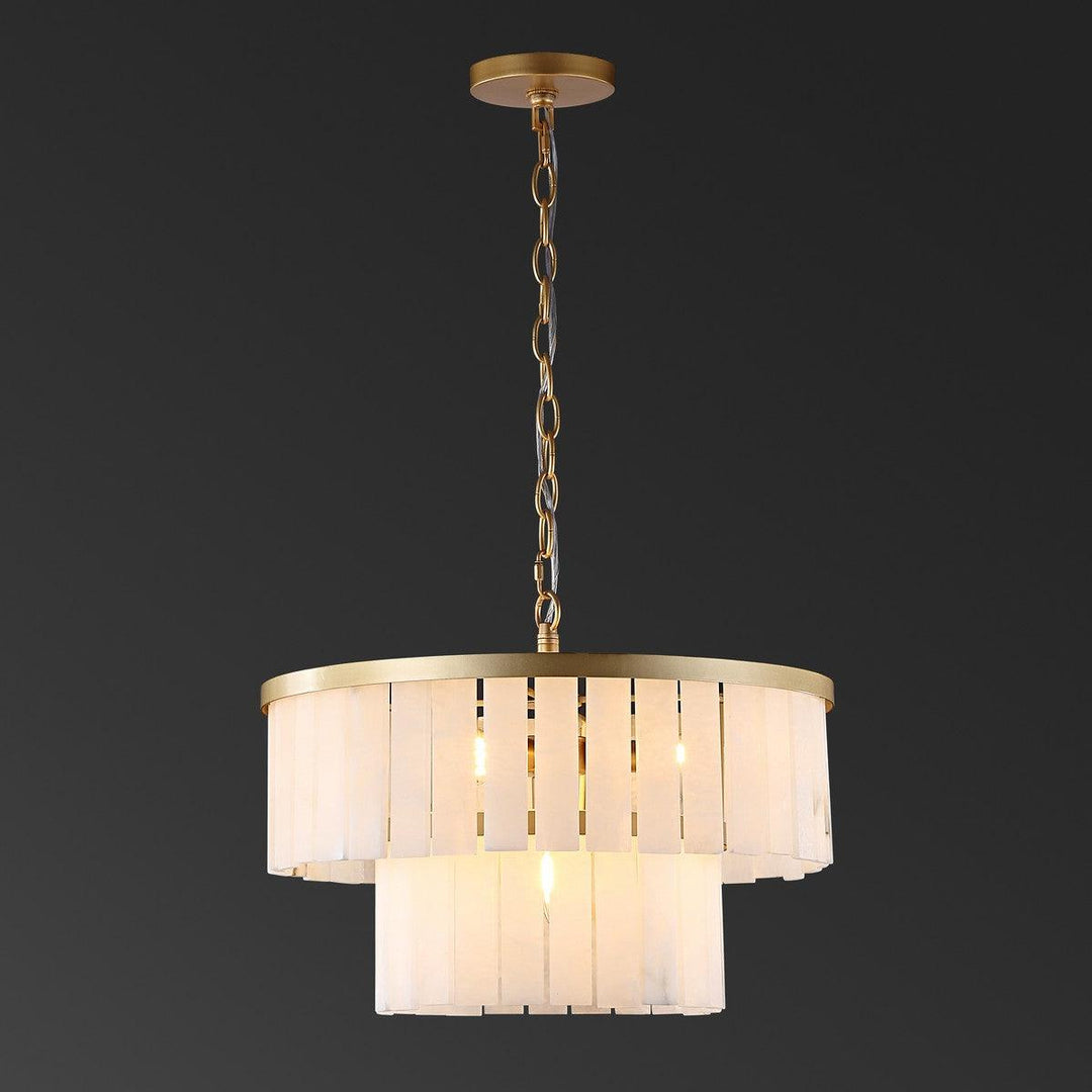 SwayLiving Kiandra Marble 2 Tier Chandelier PENDANT LIGHTING