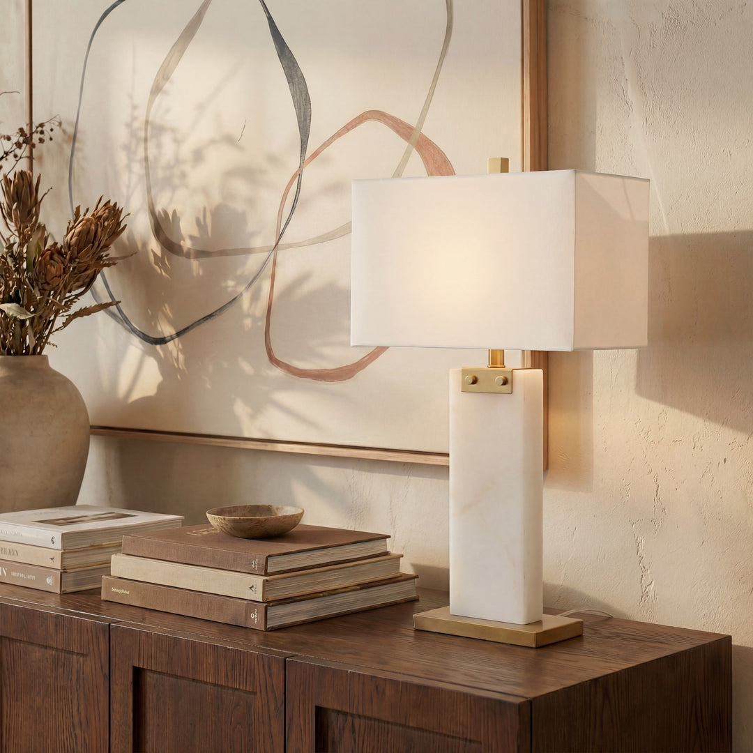 SwayLiving Morgen Alabaster Table Lamp