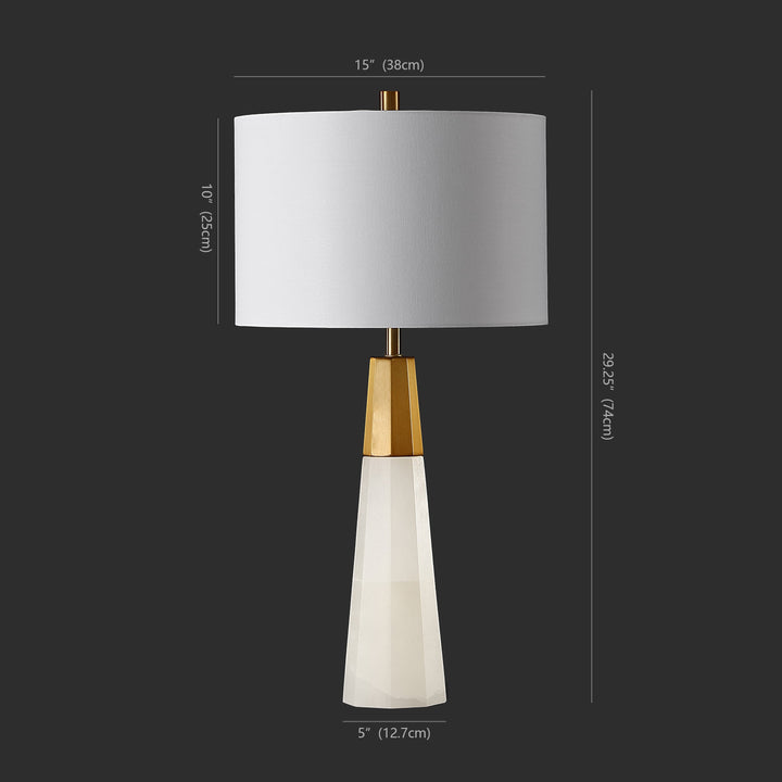 WHITE / GOLD / 15" X 15" X 29"