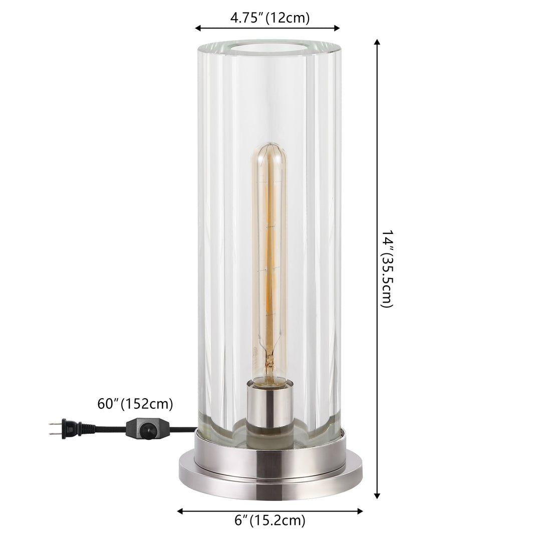 SILVER / CLEAR / 6W x 6D x 14D