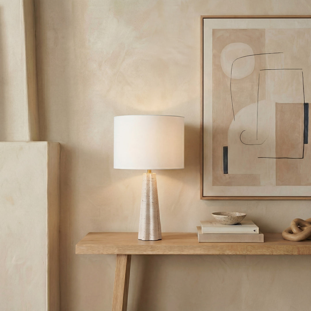 Travertine / White