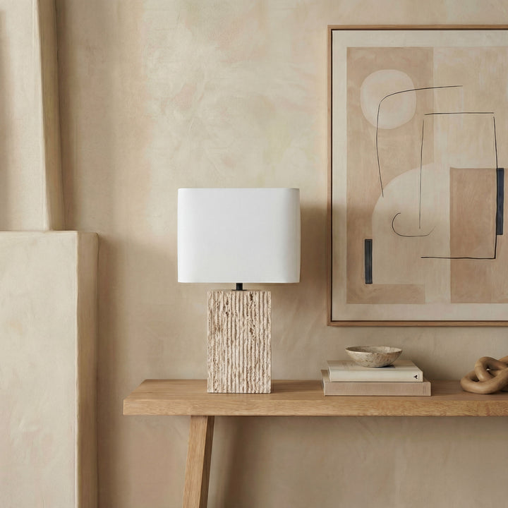 SwayLiving Henry Travertine Table Lamp