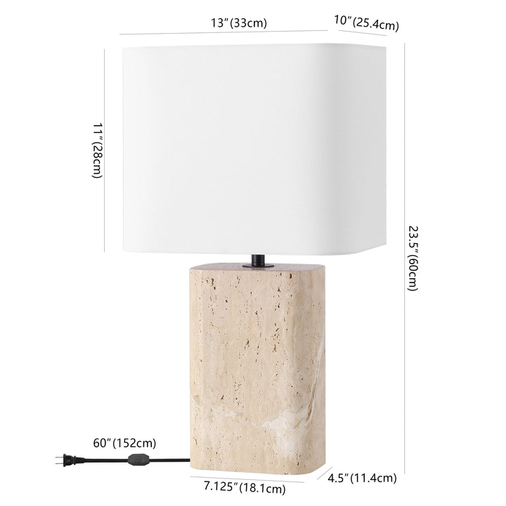 Travertine / White