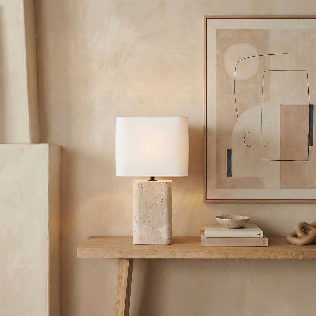 Travertine / White