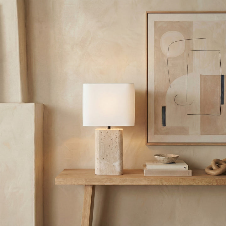 Travertine / White