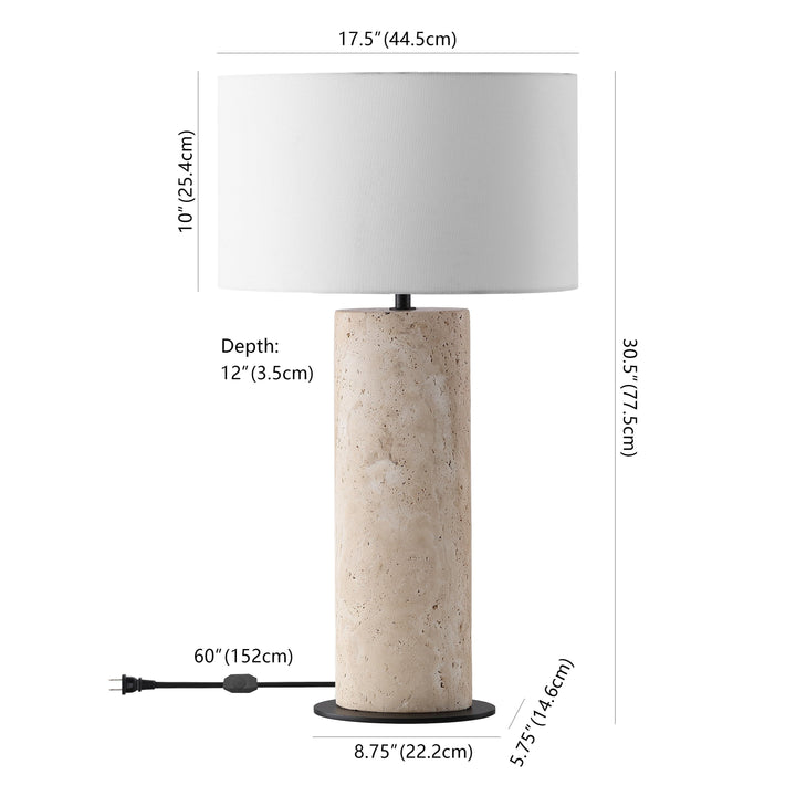 Travertine / White