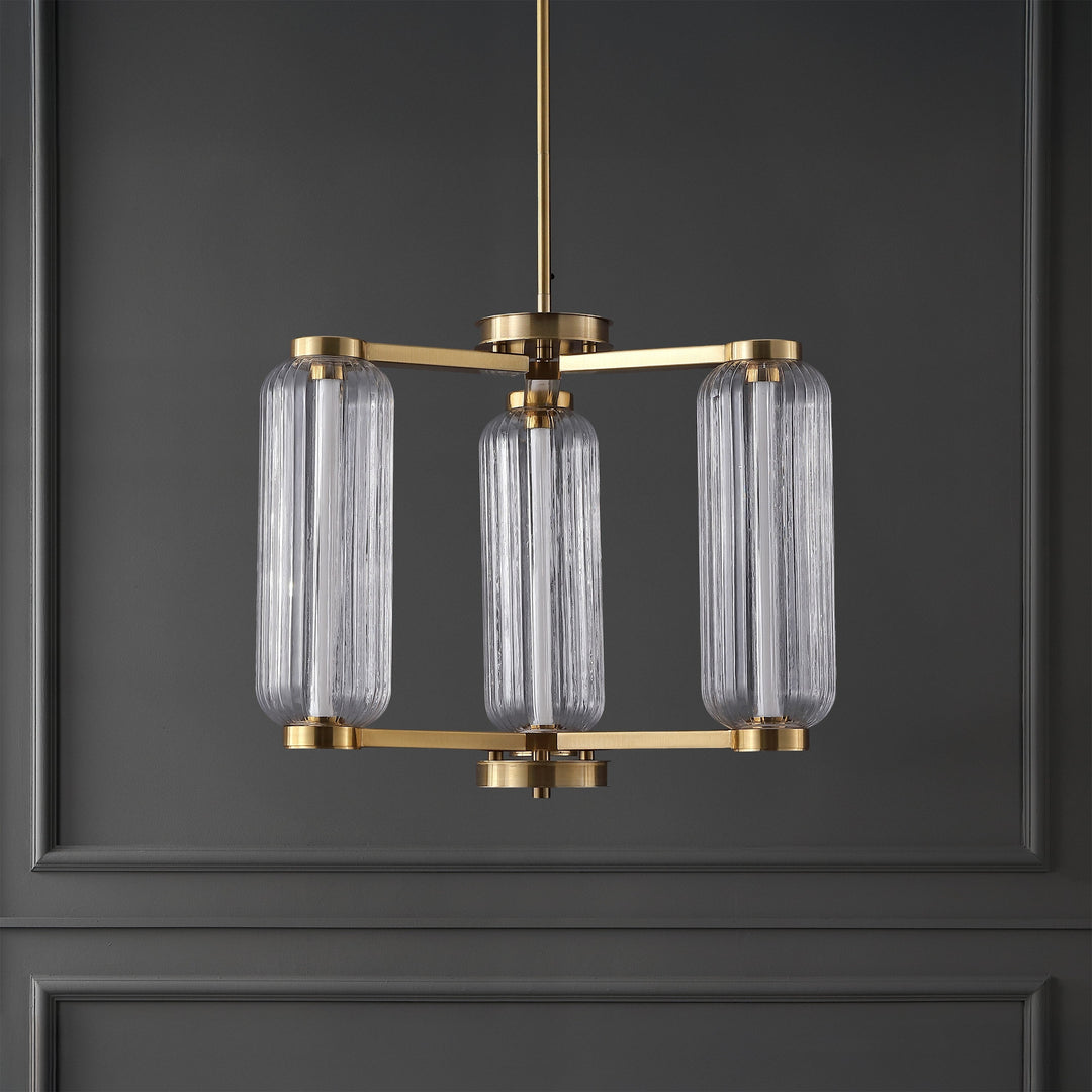 SwayLiving Cyndy Square Glass Chandelier