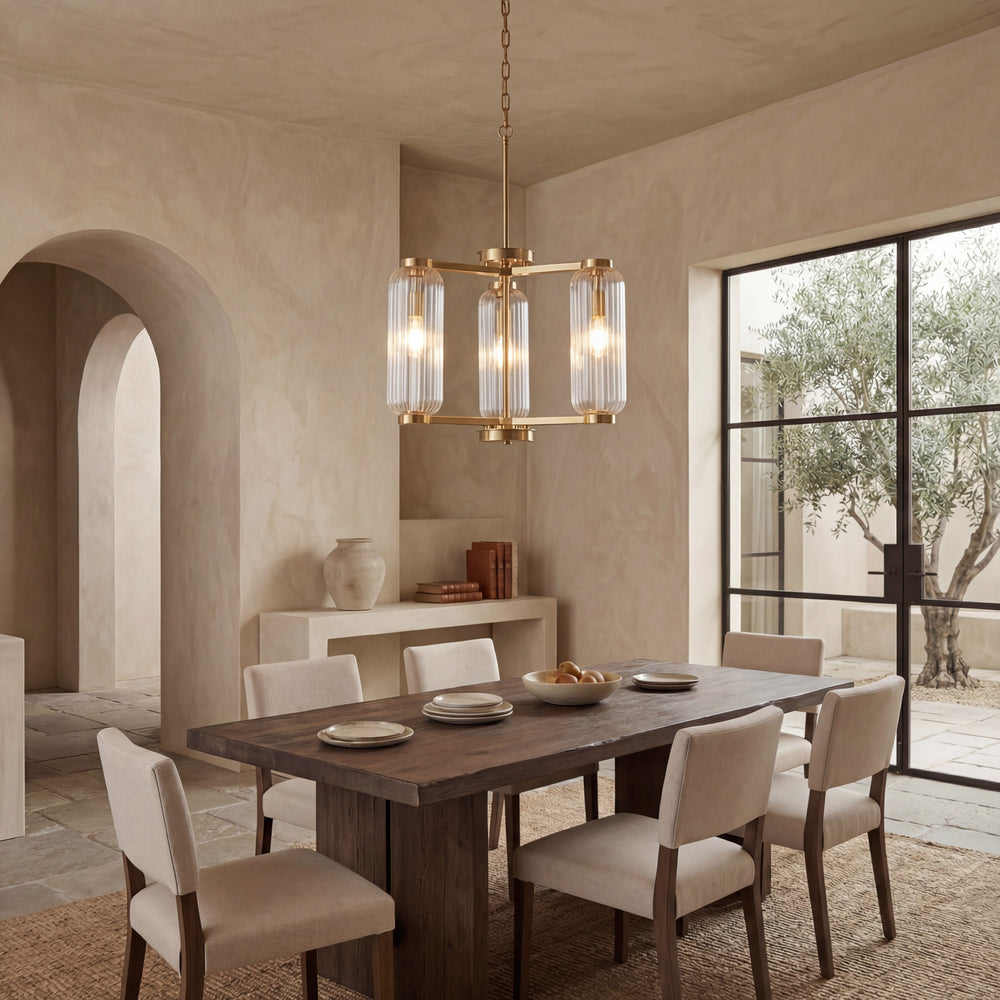 SwayLiving Cyndy Square Glass Chandelier