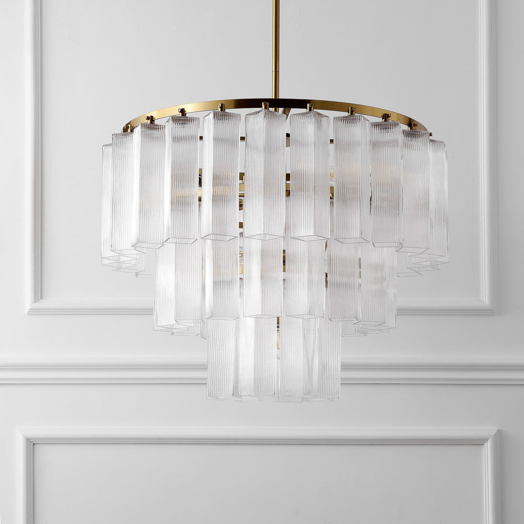 SwayLiving Kelcie Tiered Glass Chandelier