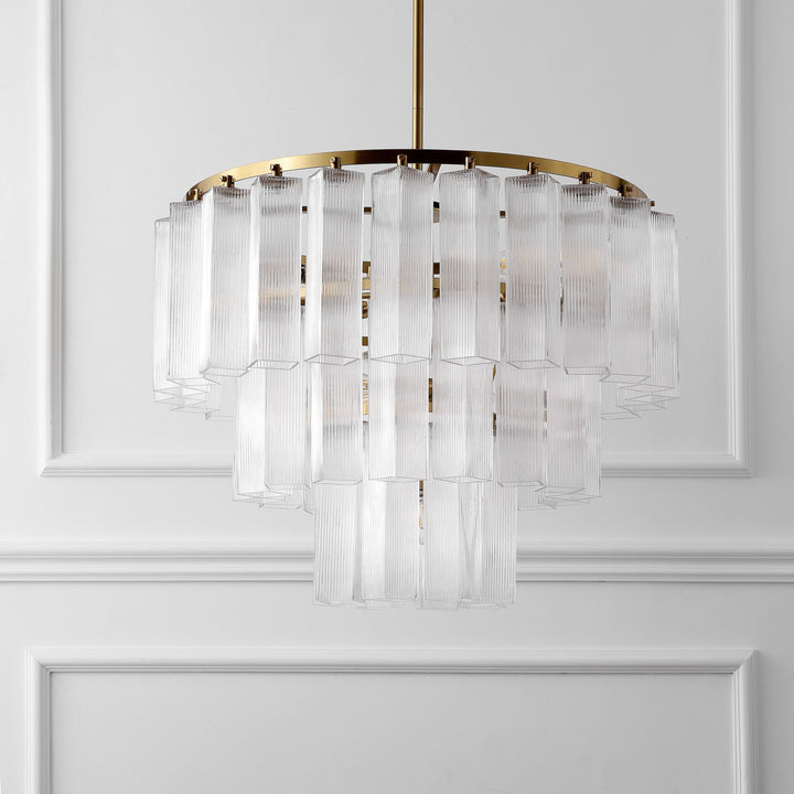 SwayLiving Kelcie Tiered Glass Chandelier