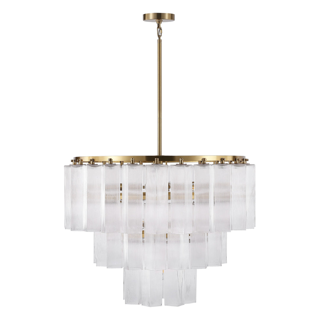 SwayLiving Kelcie Tiered Glass Chandelier