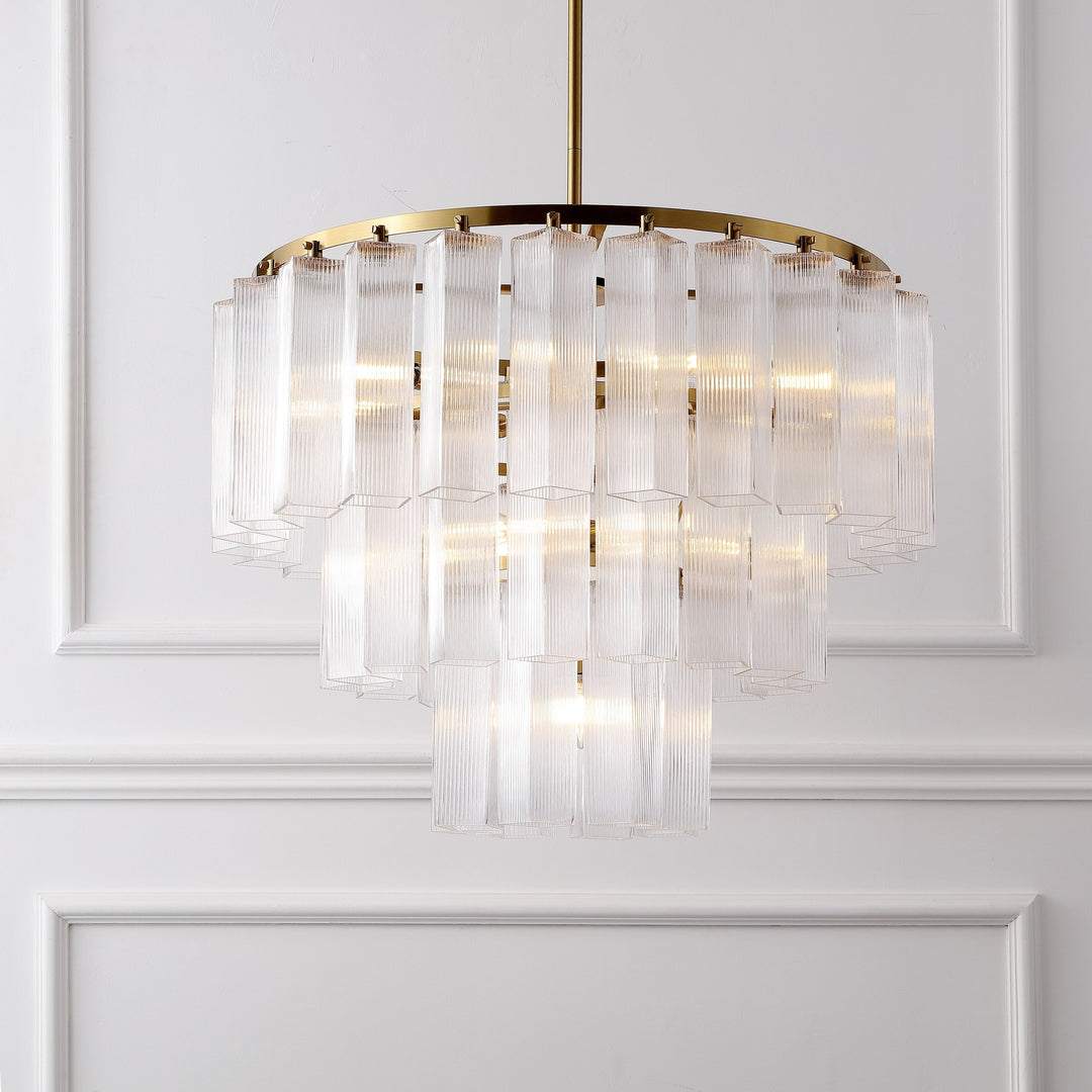 SwayLiving Kelcie Tiered Glass Chandelier