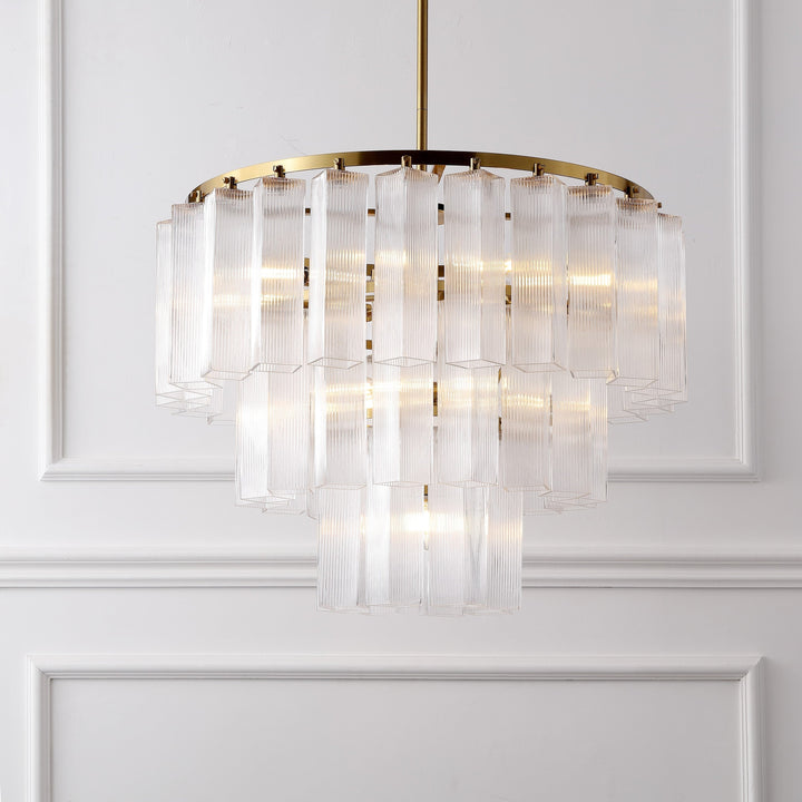 SwayLiving Kelcie Tiered Glass Chandelier
