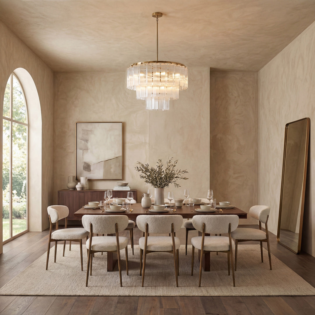 SwayLiving Kelcie Tiered Glass Chandelier