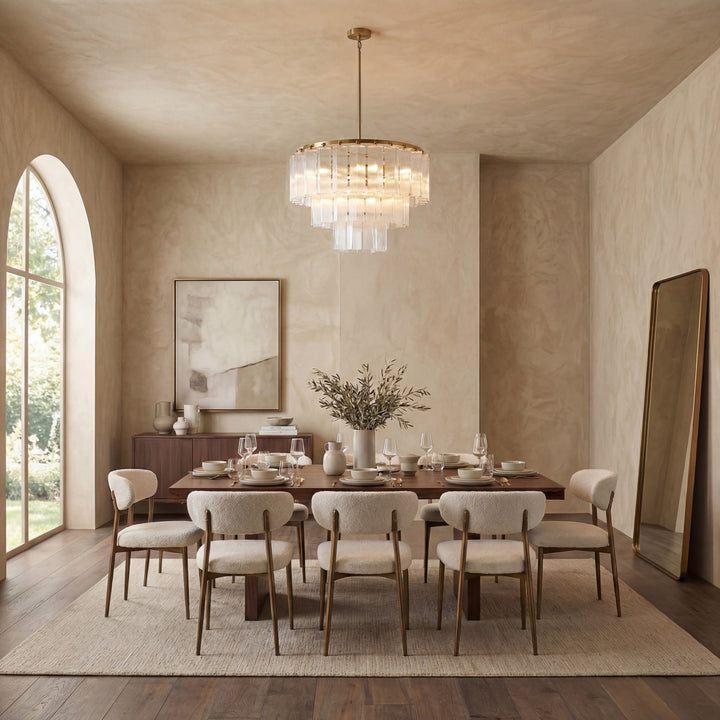 SwayLiving Kelcie Tiered Glass Chandelier