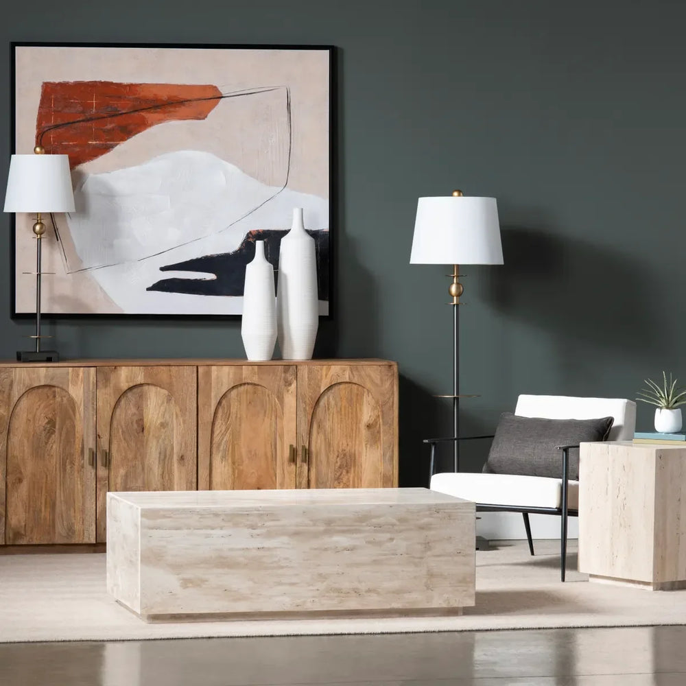 SwayLiving Palermo Travertine Cocktail Table COFFEE TABLES