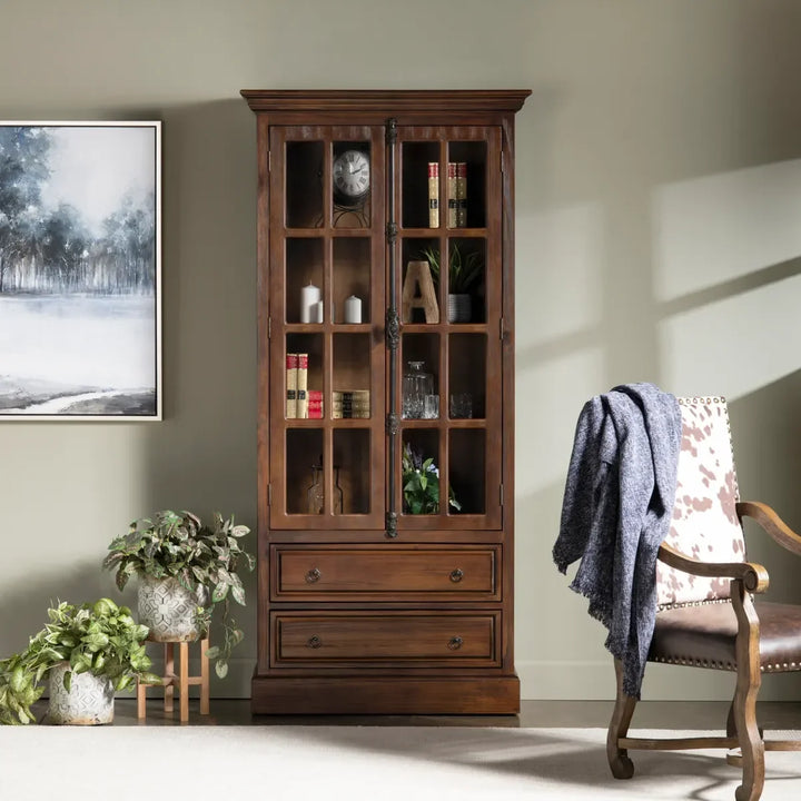 SwayLiving Rutherford Curio Cabinet SIDEBOARDS + CABINETS