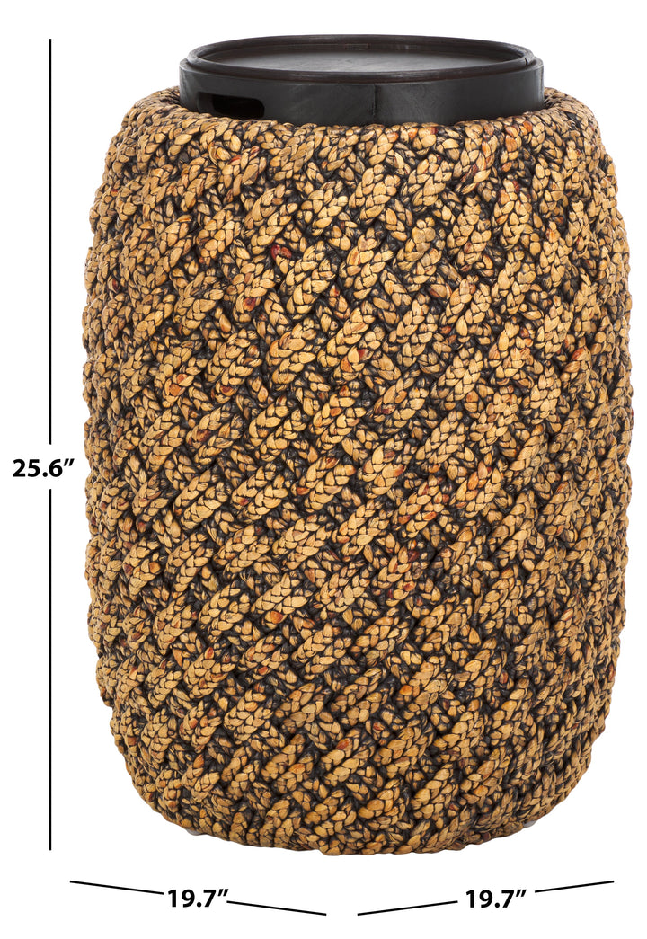 NATURAL / DARK BROWN / 19.7" X 19.7" X 25.6"