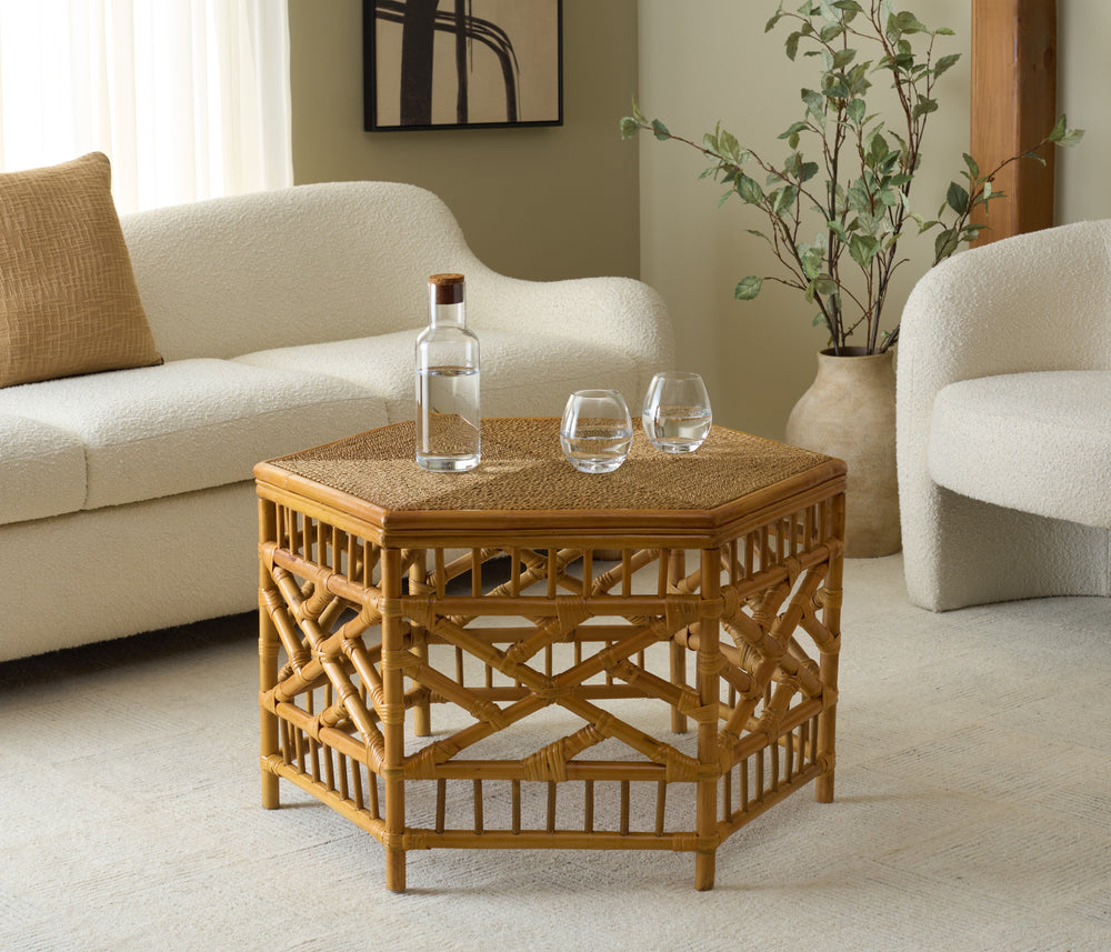 SwayLiving Frederica Rattan Coffee Table