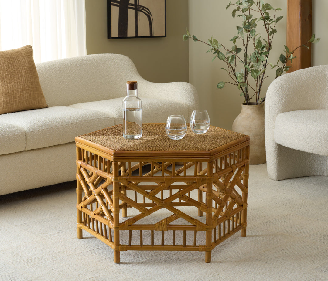 SwayLiving Frederica Rattan Coffee Table