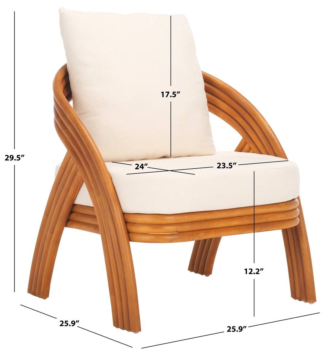 NATURAL / WHITE / 25.9''W x 25.9''L x 29.5''H