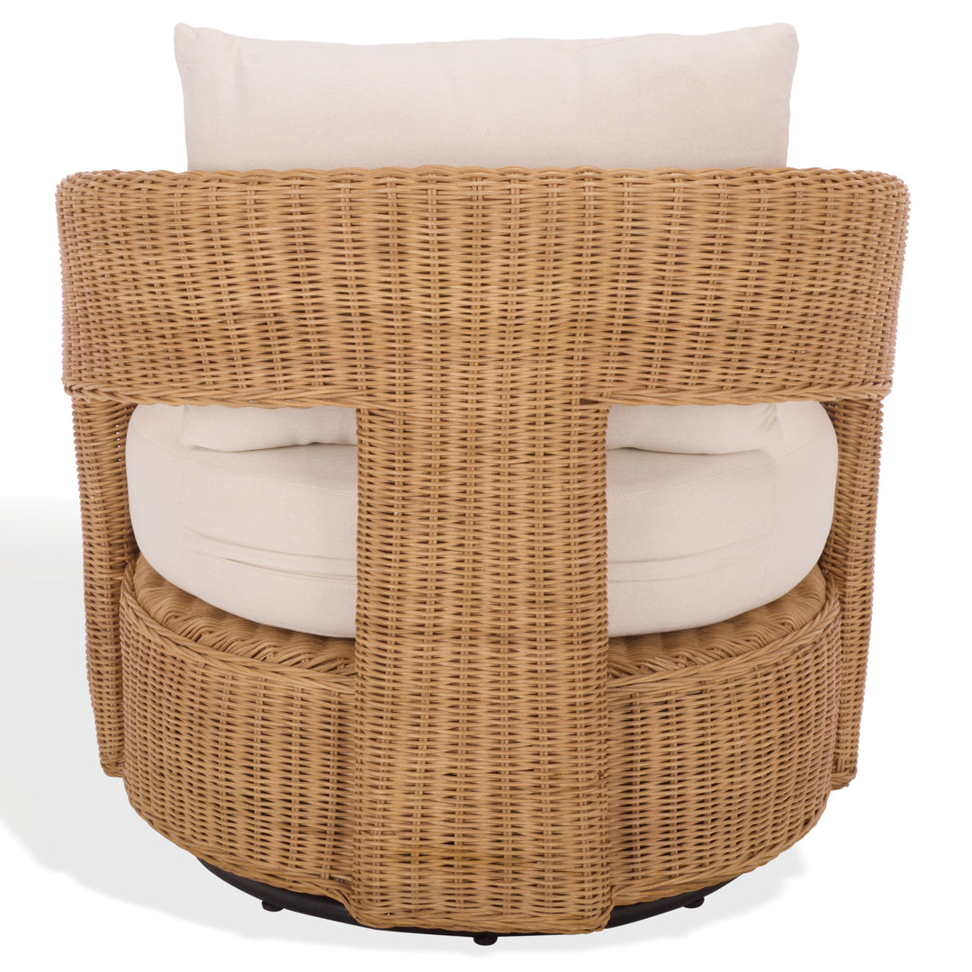 SwayLiving Leanna Rattan Swivel Chair