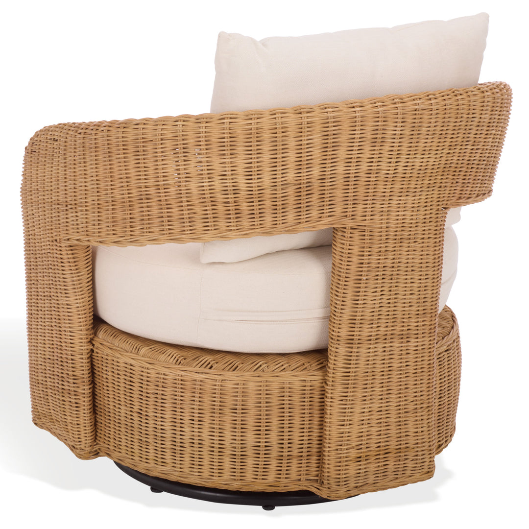 SwayLiving Leanna Rattan Swivel Chair