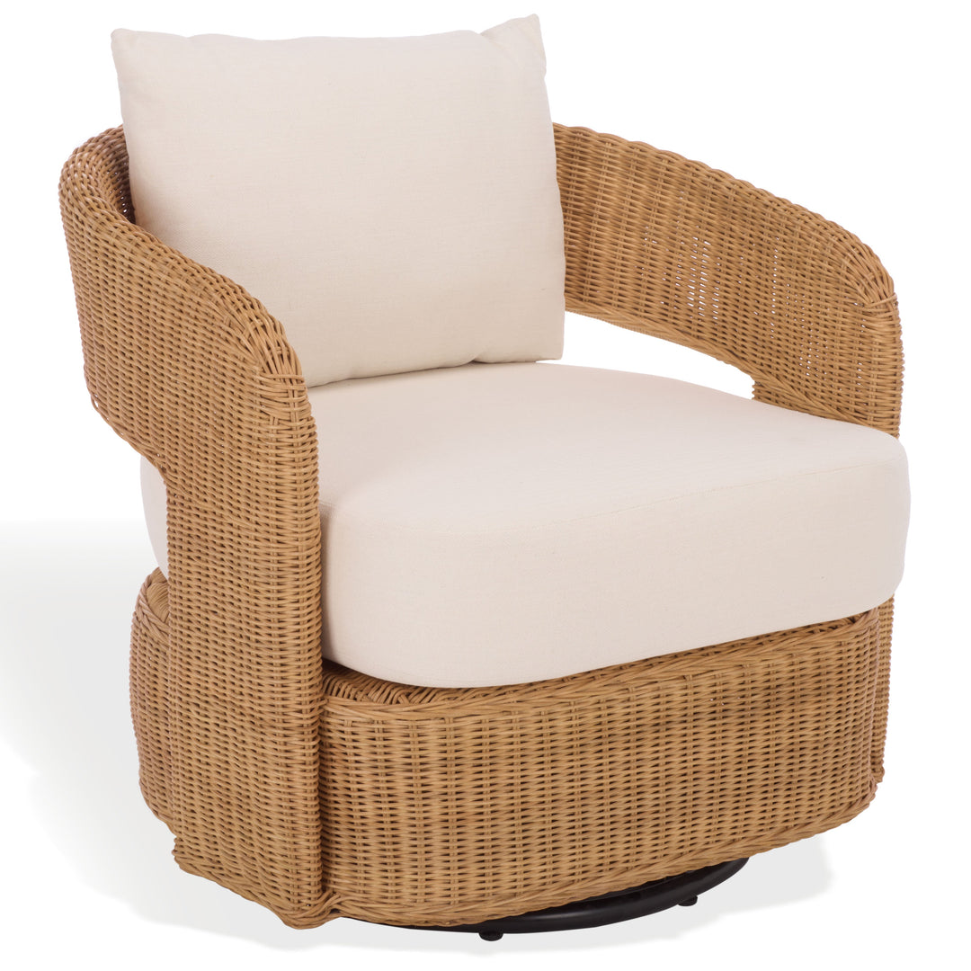 SwayLiving Leanna Rattan Swivel Chair