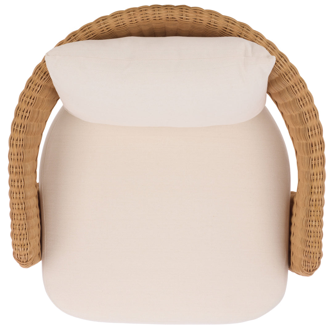 SwayLiving Leanna Rattan Swivel Chair