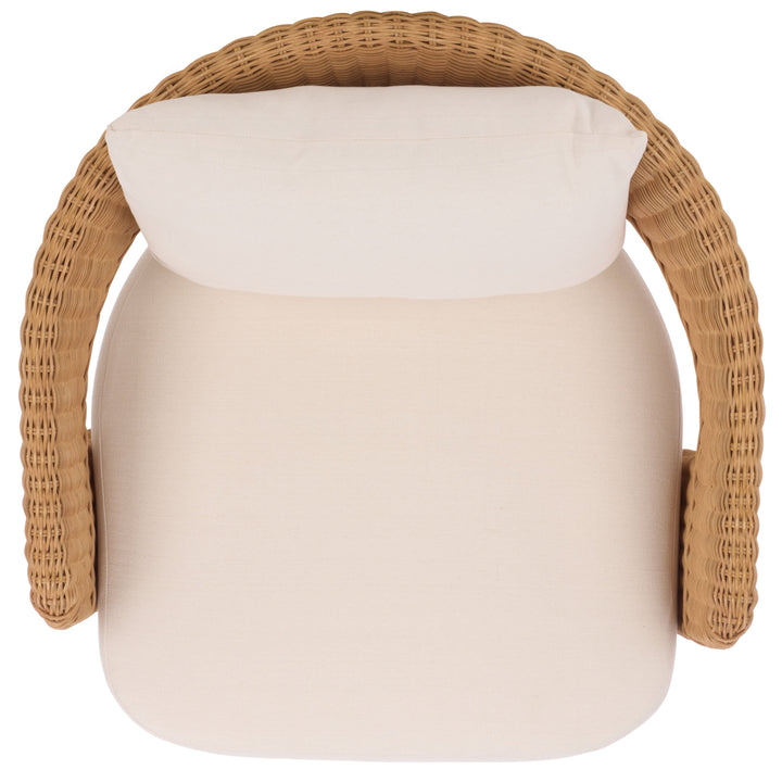 SwayLiving Leanna Rattan Swivel Chair