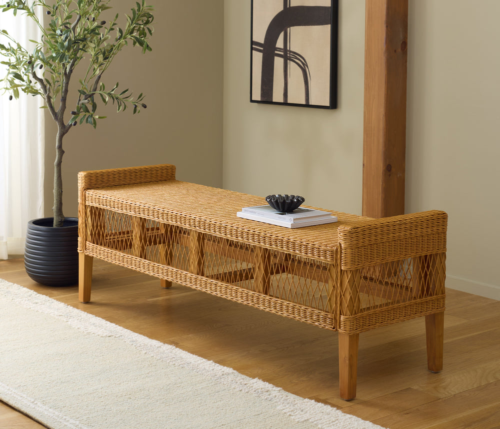 SwayLiving Jimmy Rattan Bench