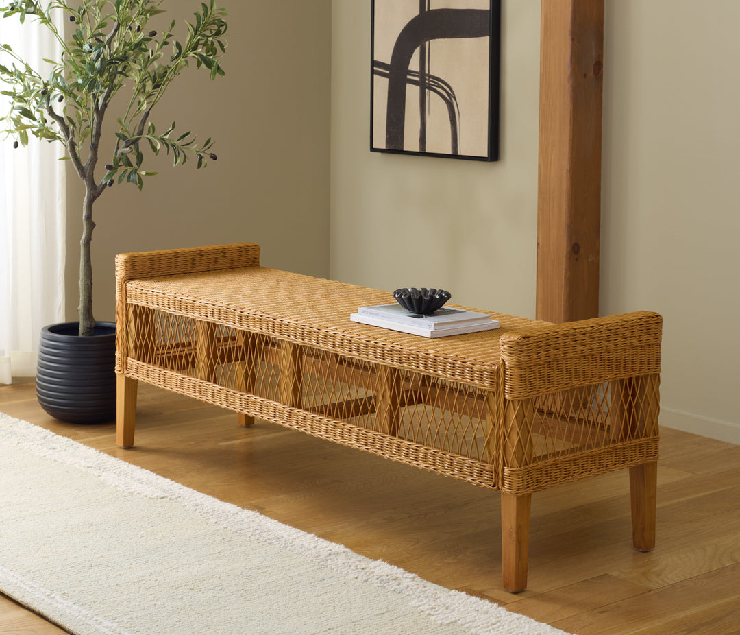 SwayLiving Jimmy Rattan Bench