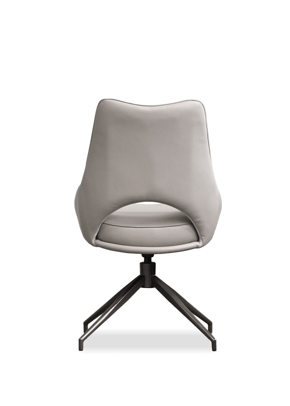 Buff Beige Leatherette/Black Powder Coated Steel Base