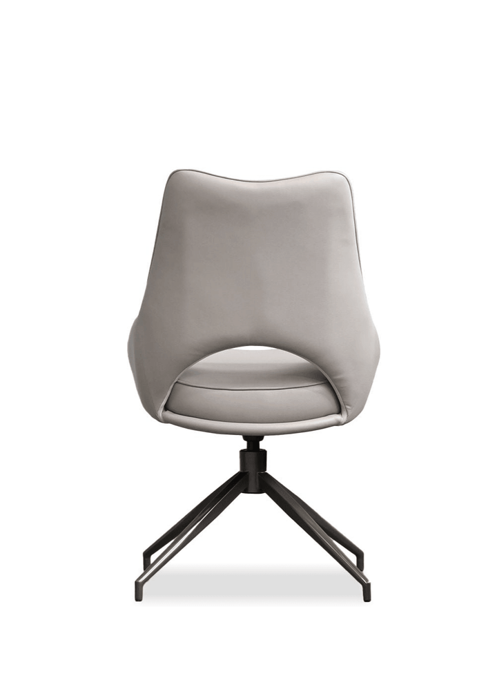 Buff Beige Leatherette/Black Powder Coated Steel Base