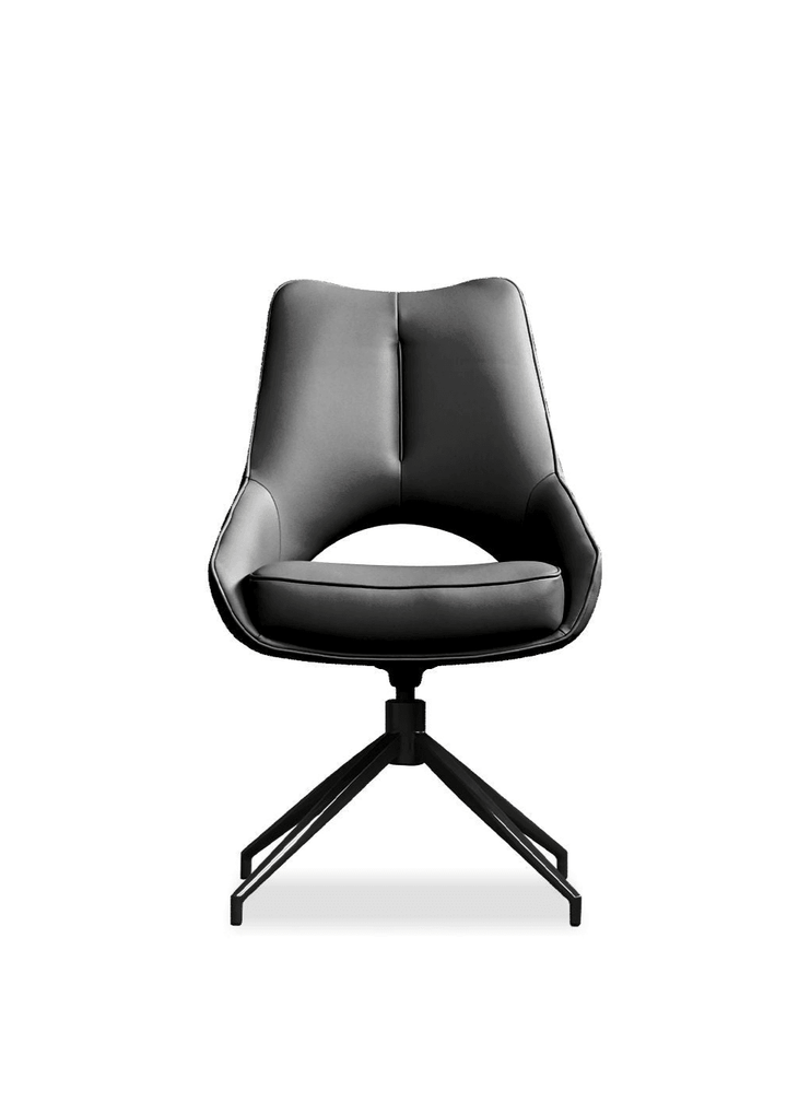 Onyx Black Leatherette/Black Powder Coated Steel Base