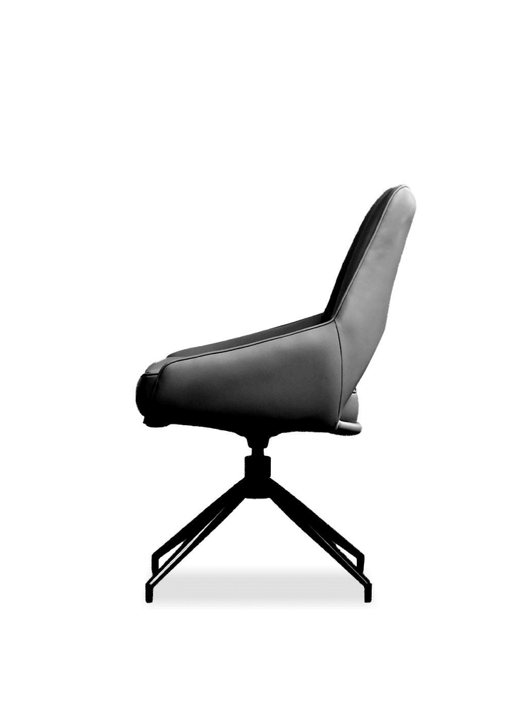 Onyx Black Leatherette/Black Powder Coated Steel Base