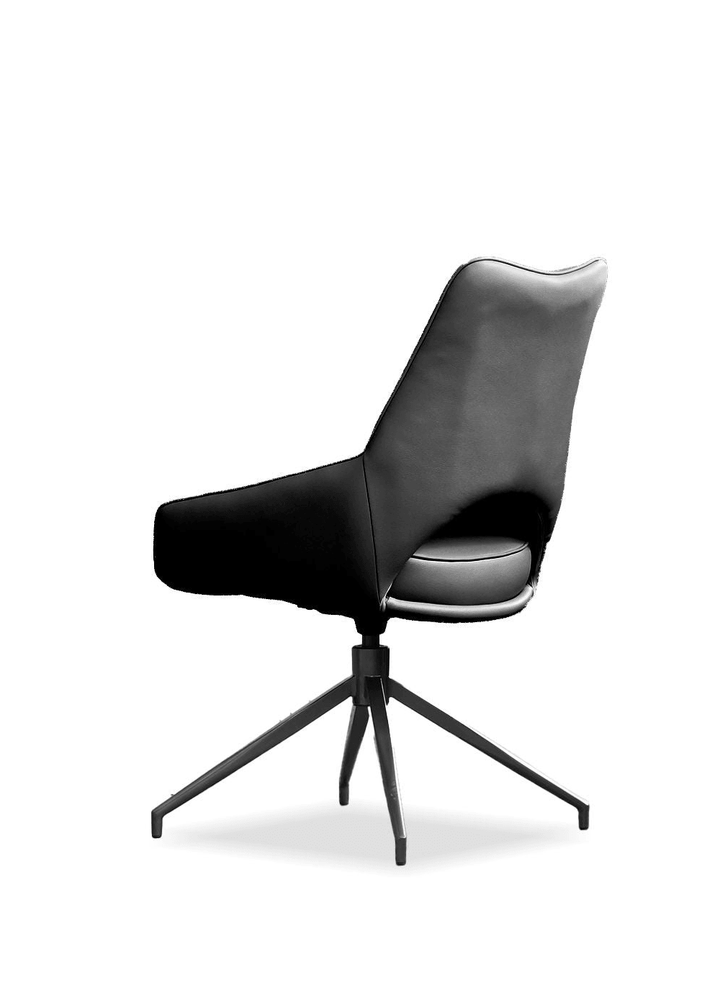 Onyx Black Leatherette/Black Powder Coated Steel Base