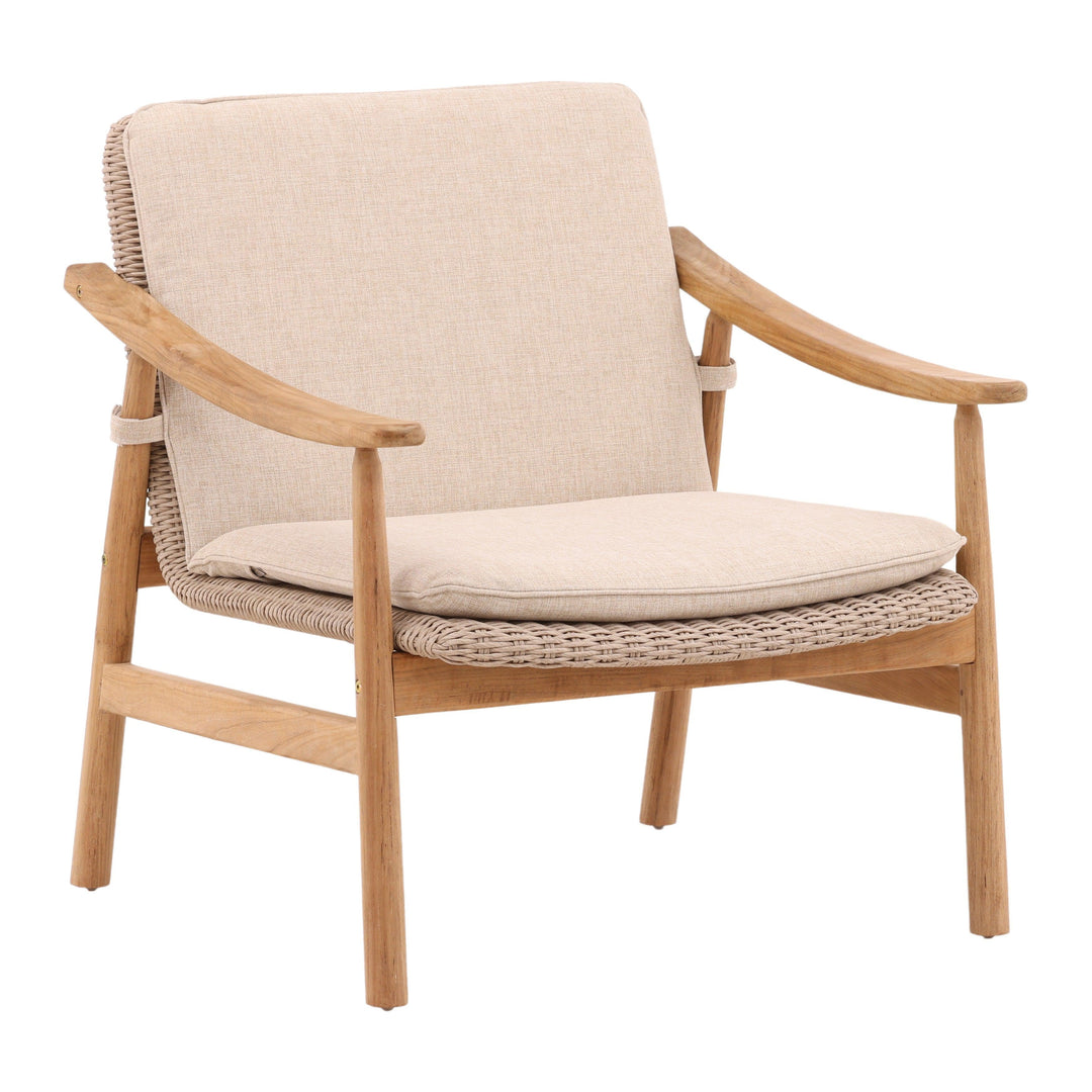 Wesley Outdoor Occasional Chair Beige - SwayLiving