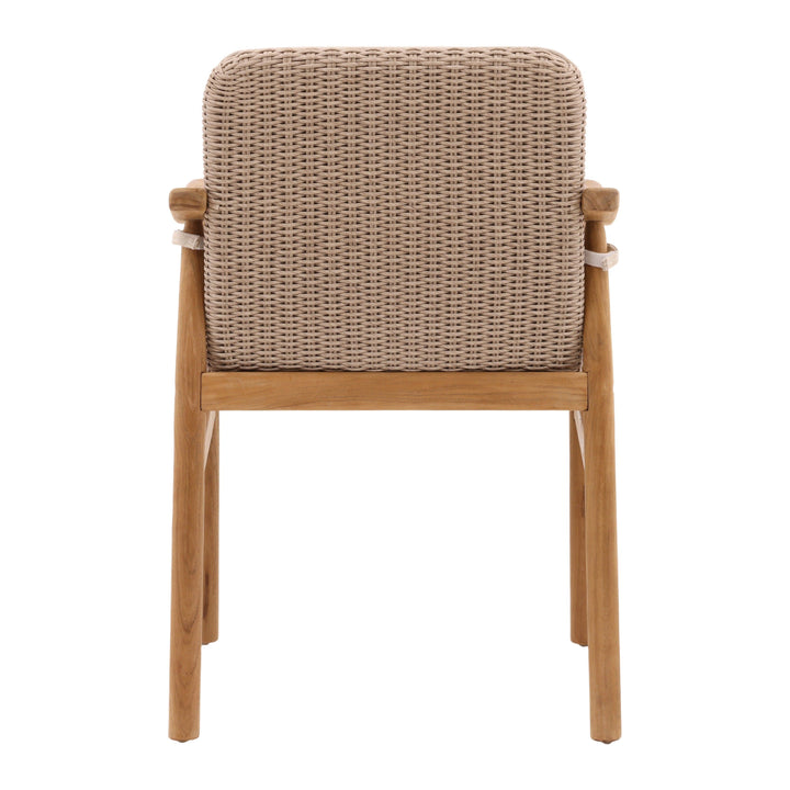 Wesley Outdoor Dining Chair Set of 2 Beige - SwayLiving