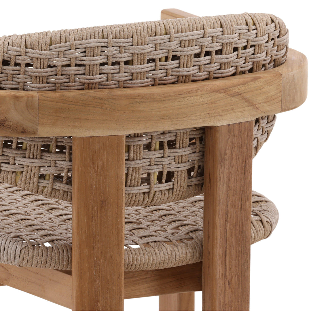 Jovianne Outdoor Dining Chair Beige - SwayLiving