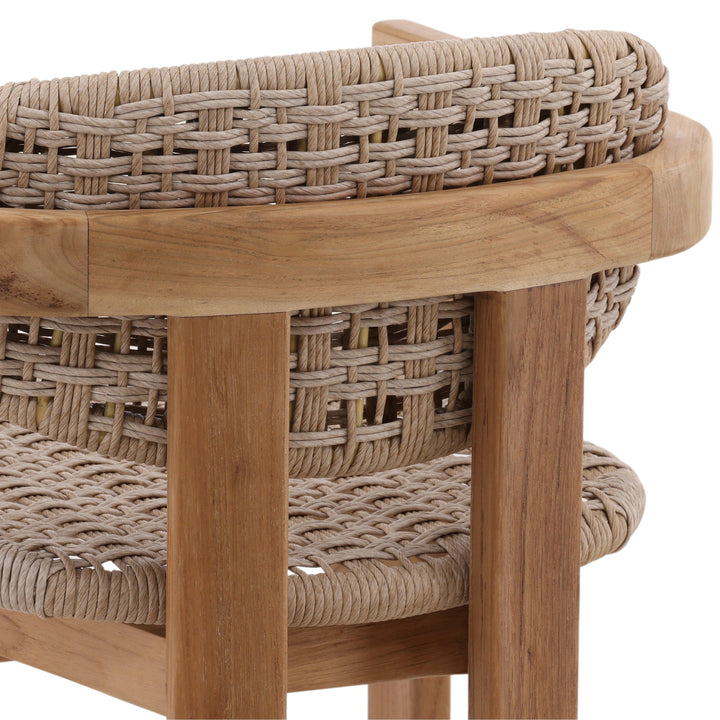Jovianne Outdoor Dining Chair Beige - SwayLiving