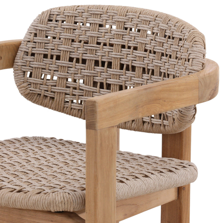 Jovianne Outdoor Dining Chair Beige - SwayLiving