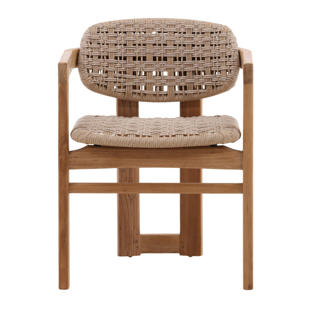 Jovianne Outdoor Dining Chair Beige - SwayLiving