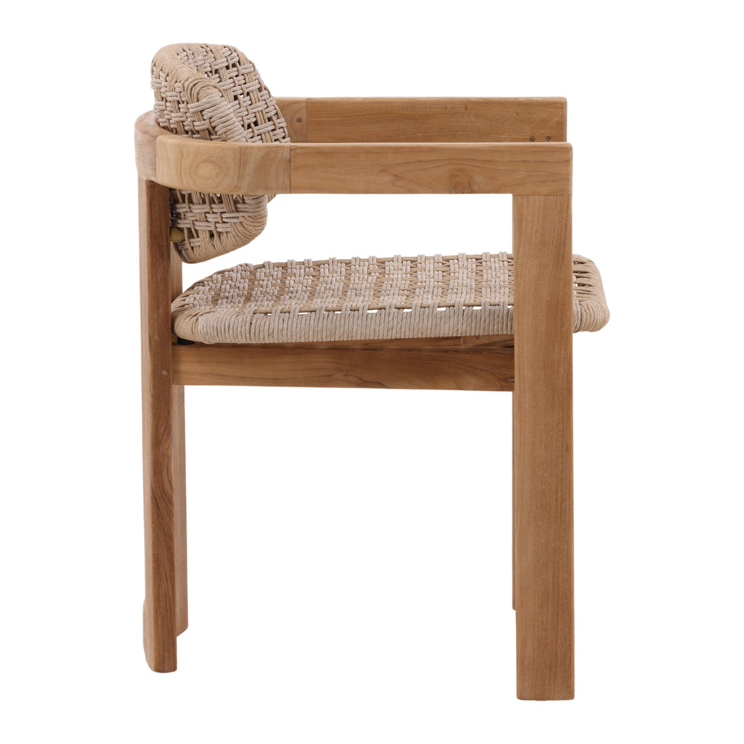 Jovianne Outdoor Dining Chair Beige - SwayLiving
