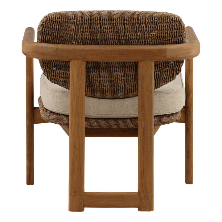 Alba Outdoor Occasional Chair Light Brown — Back