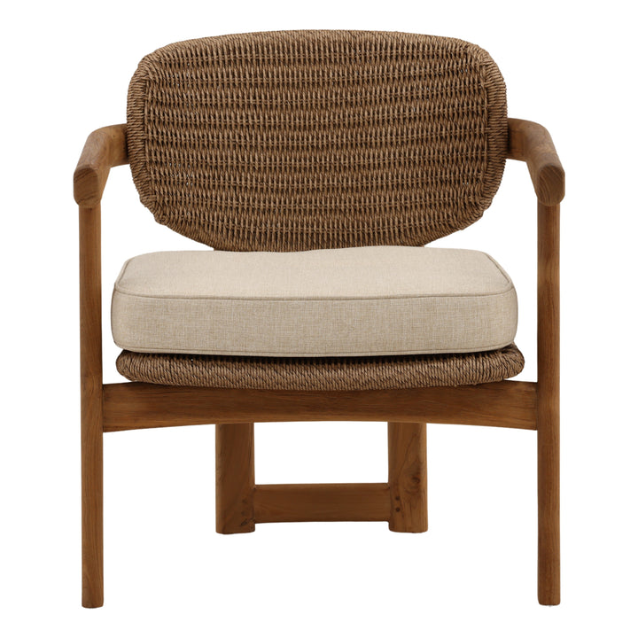 Alba Outdoor Occasional Chair Light Brown — Front