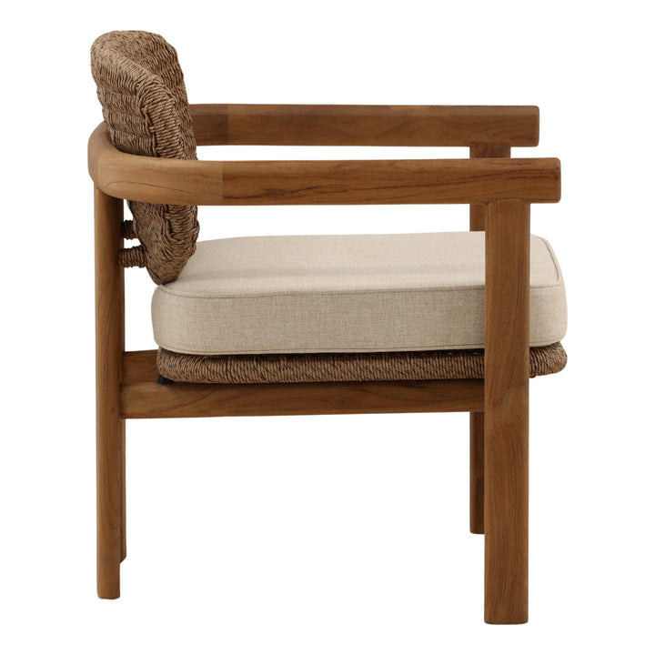 Alba Outdoor Occasional Chair Light Brown — Profile