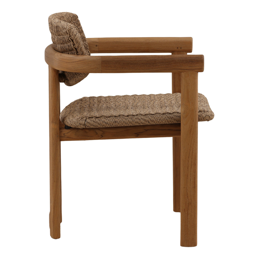 Alba Outdoor Dining Chair Light Brown — Profile