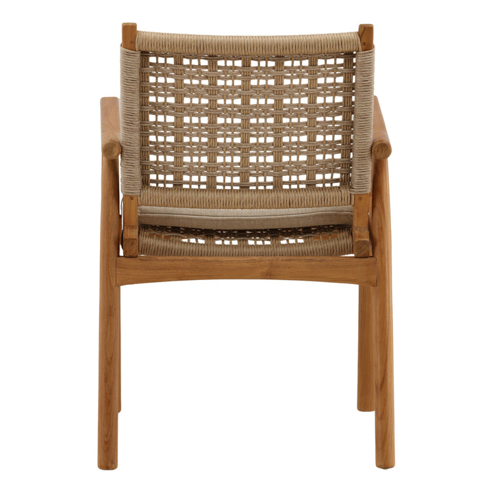 Aleah Outdoor Dining Chair Set of 2 Natural — Back