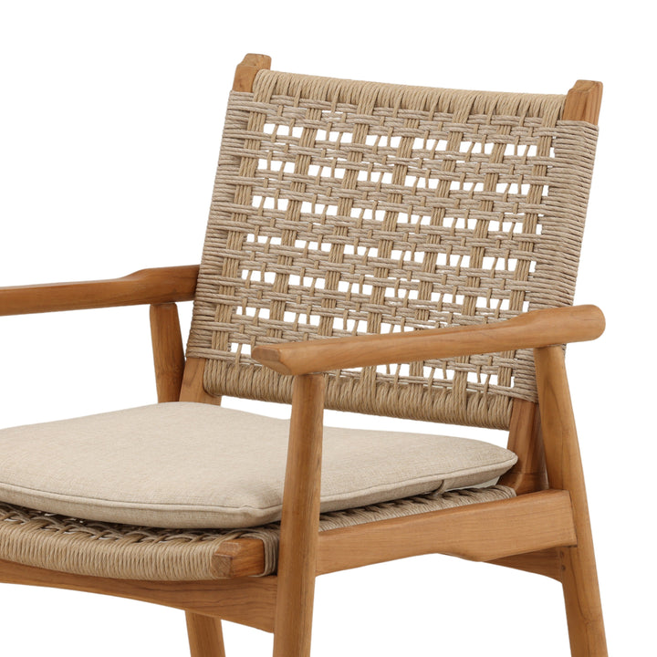 Aleah Outdoor Dining Chair Set of 2 Natural — Detail 2